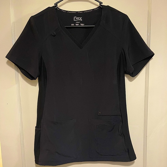 iflex by Cherokee
Women's V-Neck Knit Panel Solid Scrub Top: SMALL - Picture 2 of 6